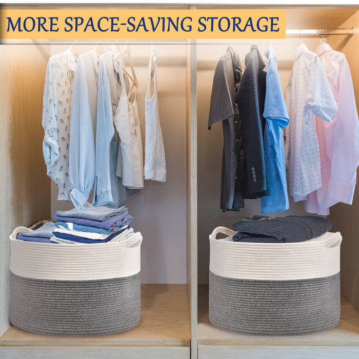 Latitude Run® Cotton Rope Basket, Storage Baskets Wayfair